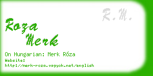 roza merk business card